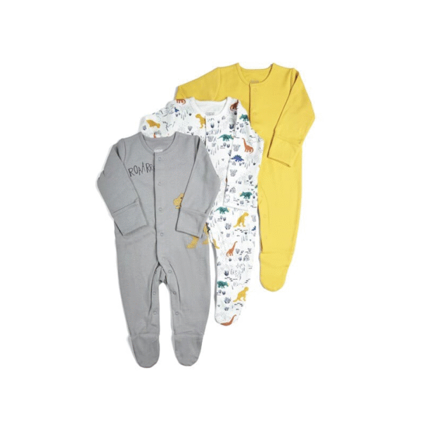 Safari Sleepsuit - 3pcs