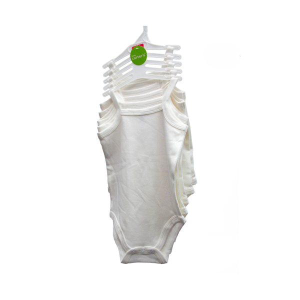 White Sleeveless Bodysuits