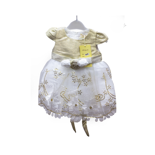Gold & White Dress