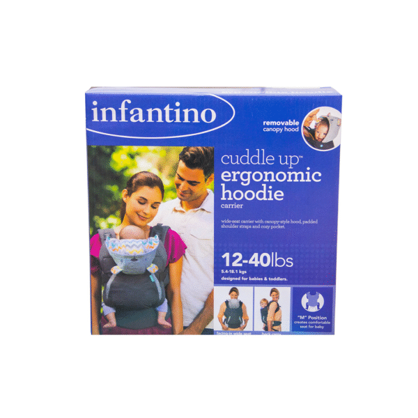 Infantino Cuddle Up Ergonomic Hoodie Carrier - Dark Grey